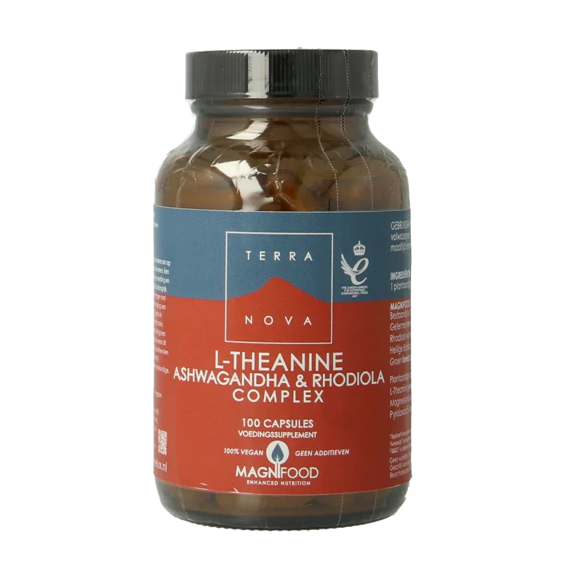 Terranova L-theanine ashwagandha & rhodiola complex 100 Capsules