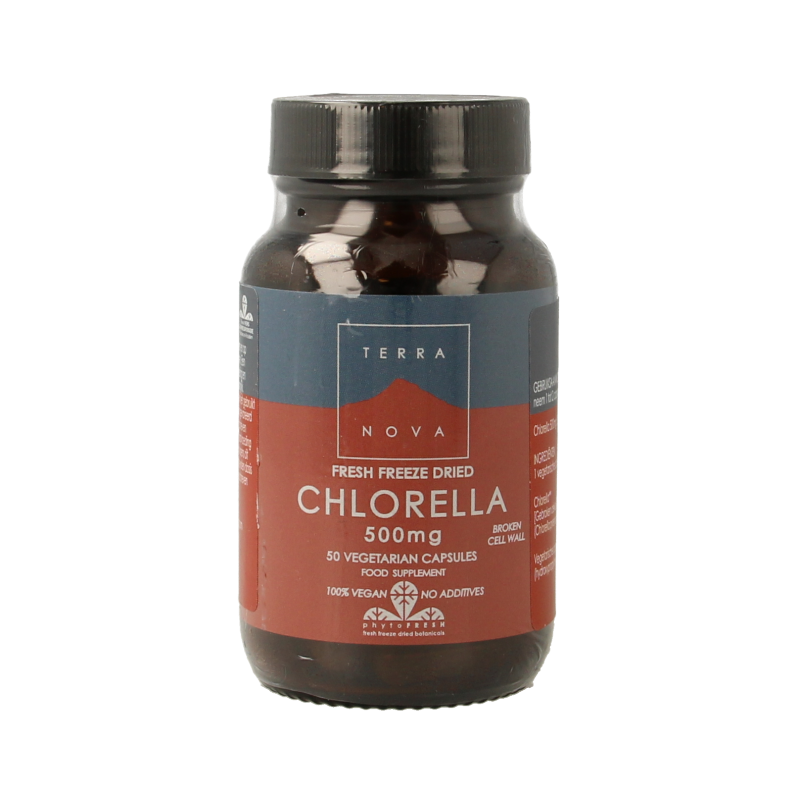 Terranova Chlorella 500mg 50 Vegetarische capsules