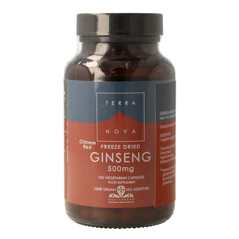 Terranova Ginseng 500mg 100 Vegetarische capsules