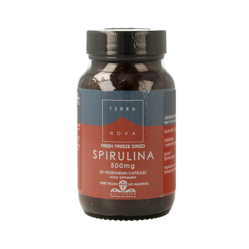 Terranova Spirulina 500mg 50.00 Vegetarische capsules