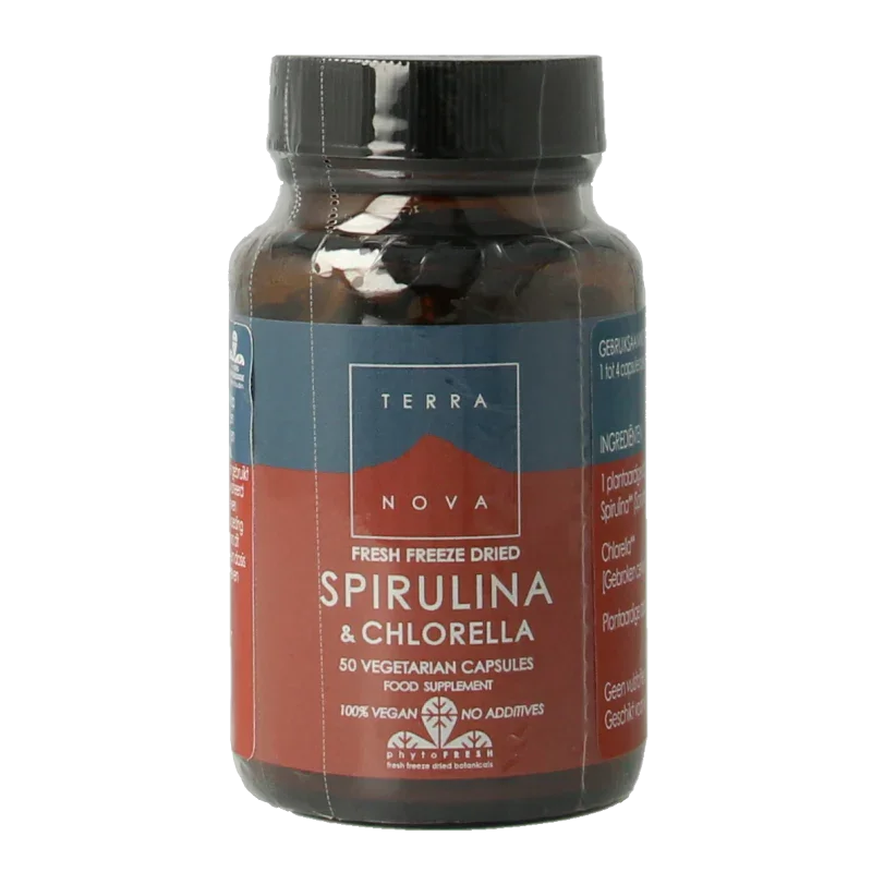 Terranova Spirulina & chlorella complex 50 Vegetarische capsules