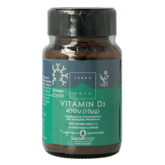 Terranova Green child vitamine D3 400IU 50 Vegetarische capsules