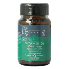 Terranova Green child vitamine D3 400IU 50.00 Vegetarische capsules