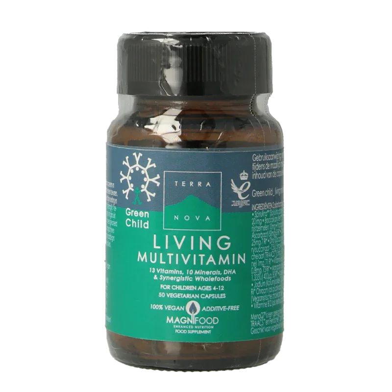 Terranova Green child living multivitamins 50 Vegetarische capsules