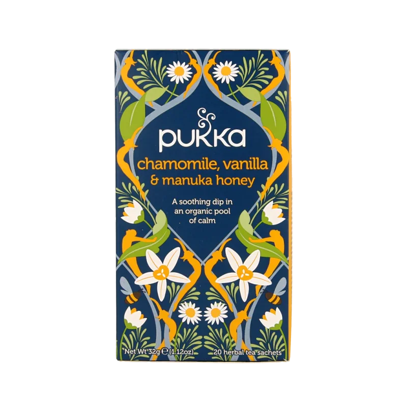 Pukka Chamomile vanille/manuka honing bio 20 Zakjes