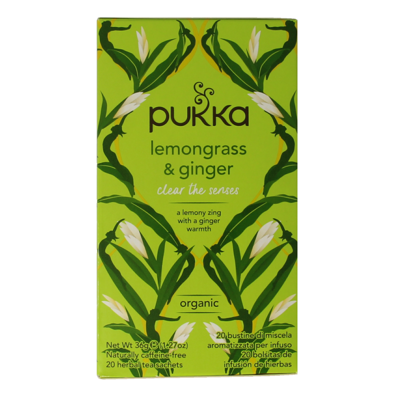 Pukka Lemongrass & ginger thee bio 20.00 Zakjes