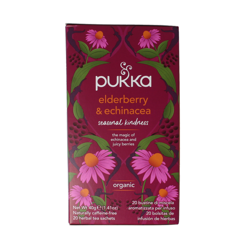 Pukka Elderberry & echinacea bio 20 Zakjes