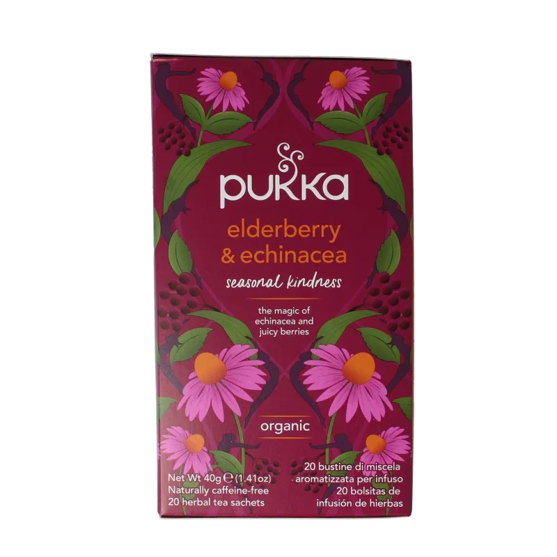 Pukka Elderberry & echinacea bio 20 Zakjes