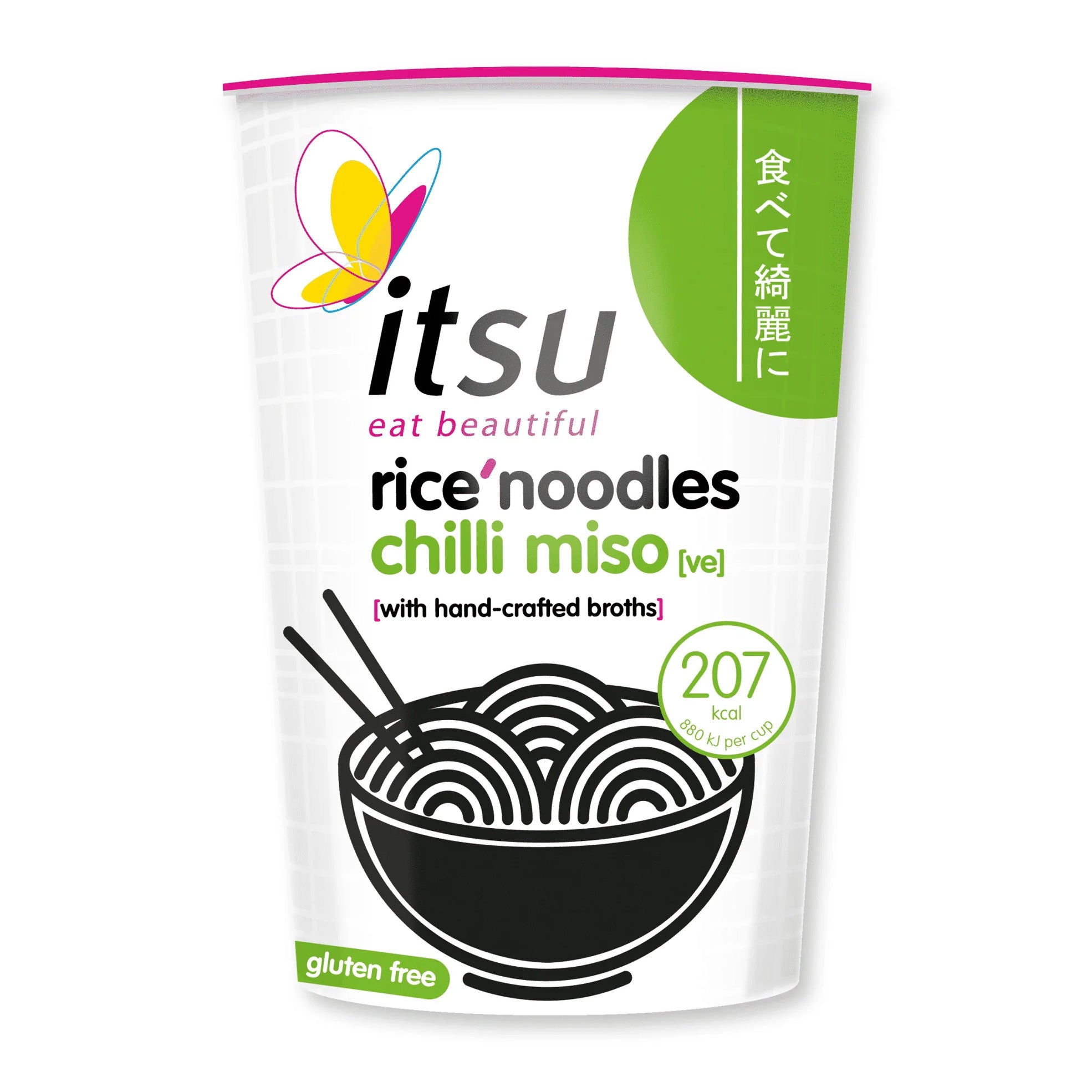Itsu Chili miso rice noodles cup glutenvrij 63 Gram
