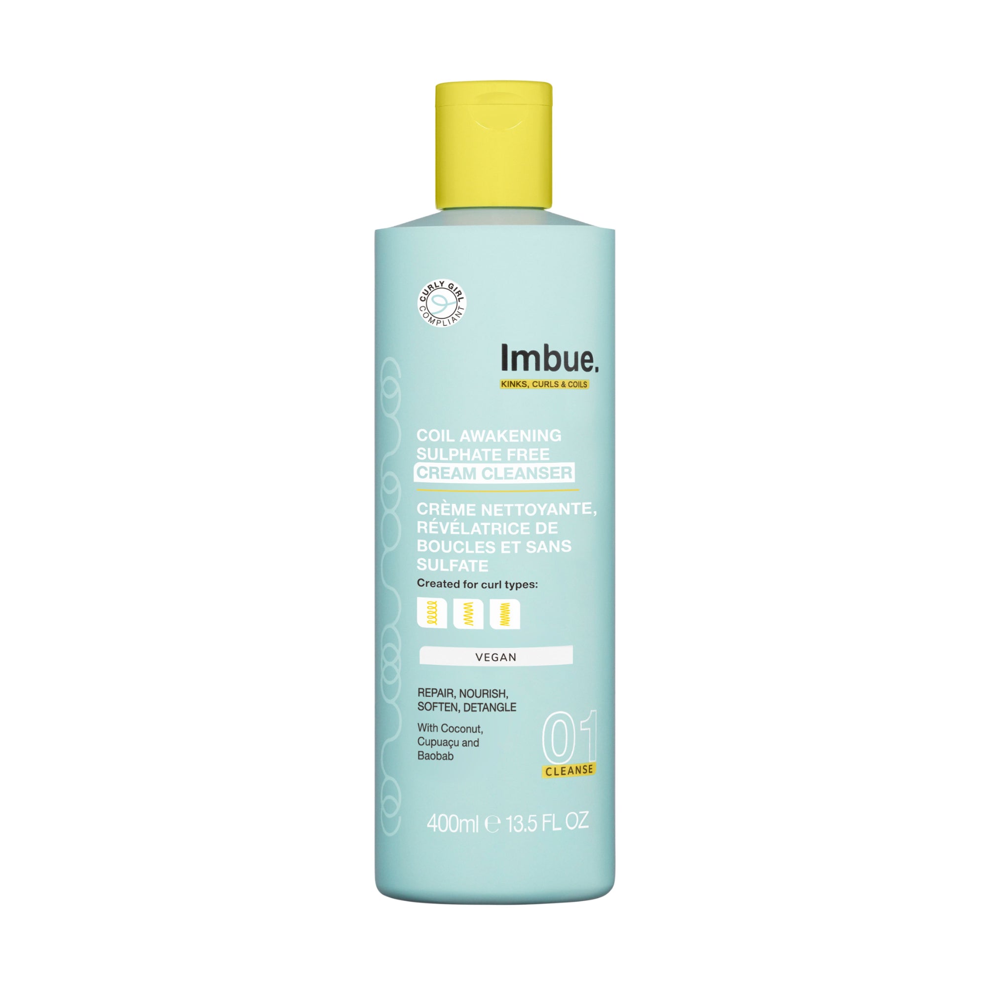 Imbue Coil awakening cream cleanser sulphur free 400 Milliliter