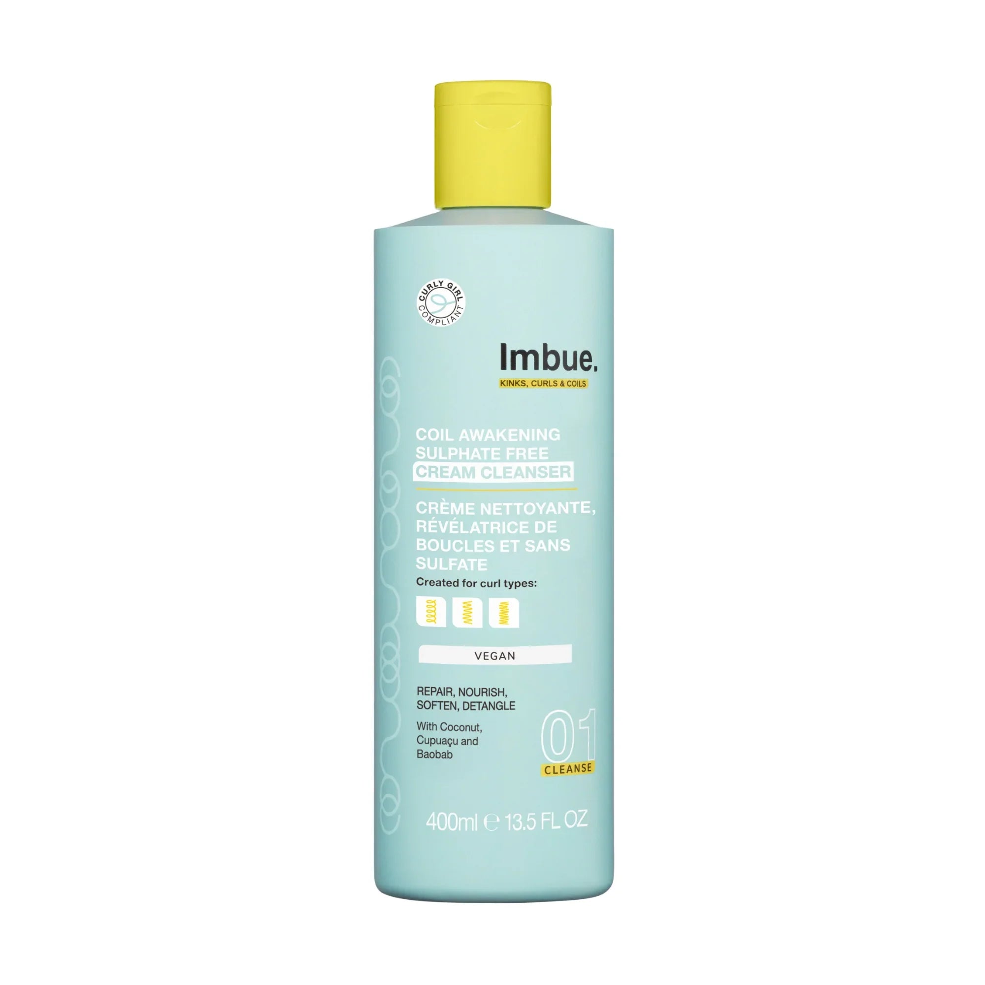 Imbue Coil awakening cream cleanser sulphur free 400 Milliliter