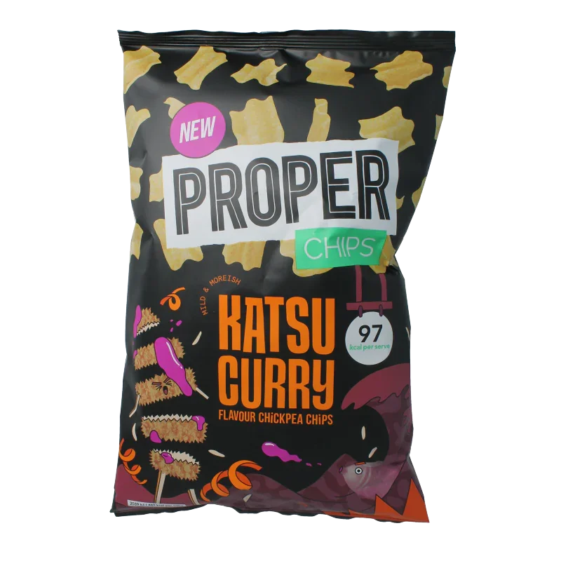 Proper Chips Chips katsu curry glutenvrij 85 Gram