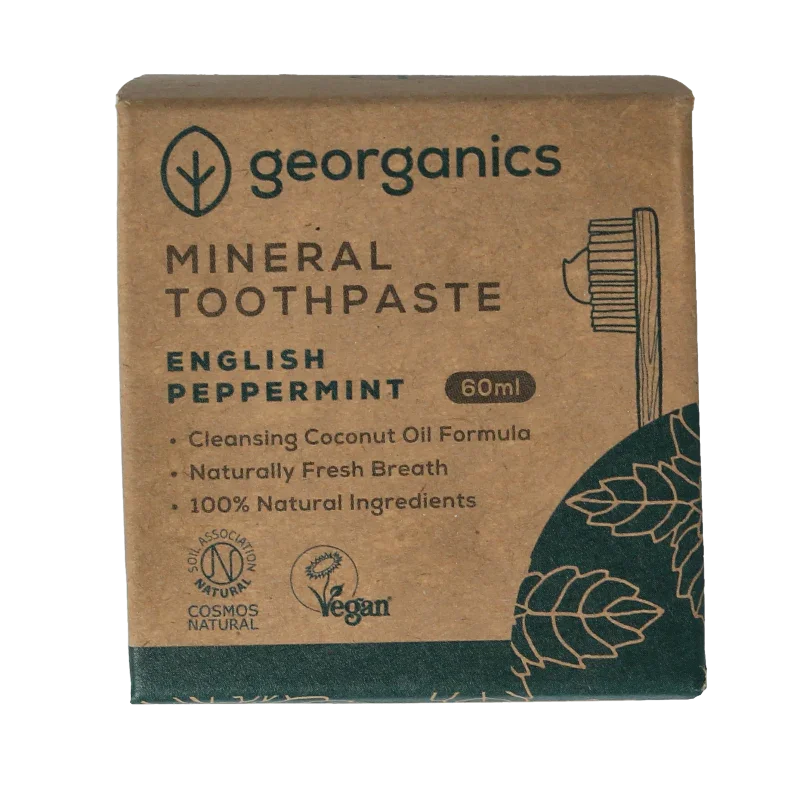 Georganics Toothpaste mineral-rich english peppermint 60 Milliliter