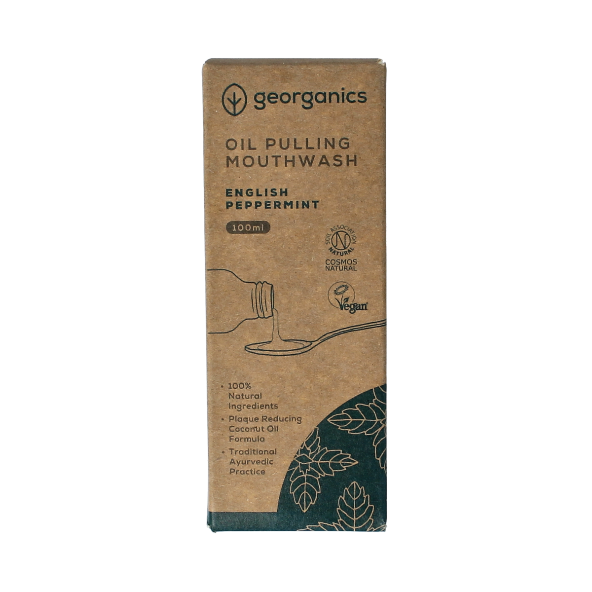 Georganics Mouthwash oilpulling english peppermint 100.00 Milliliter