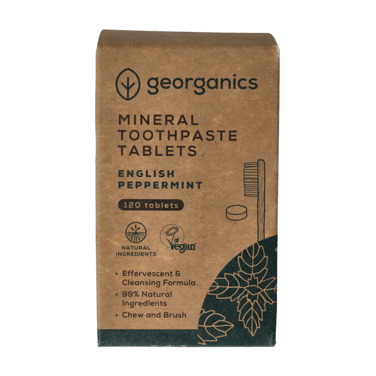 Georganics Toothpaste tablets english peppermint 120.00 Tabletten