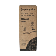 Georganics Mouthwater oilpulling activated charcoal 100 Milliliter