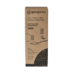 Georganics Mouthwater oilpulling activated charcoal 100.00 Milliliter