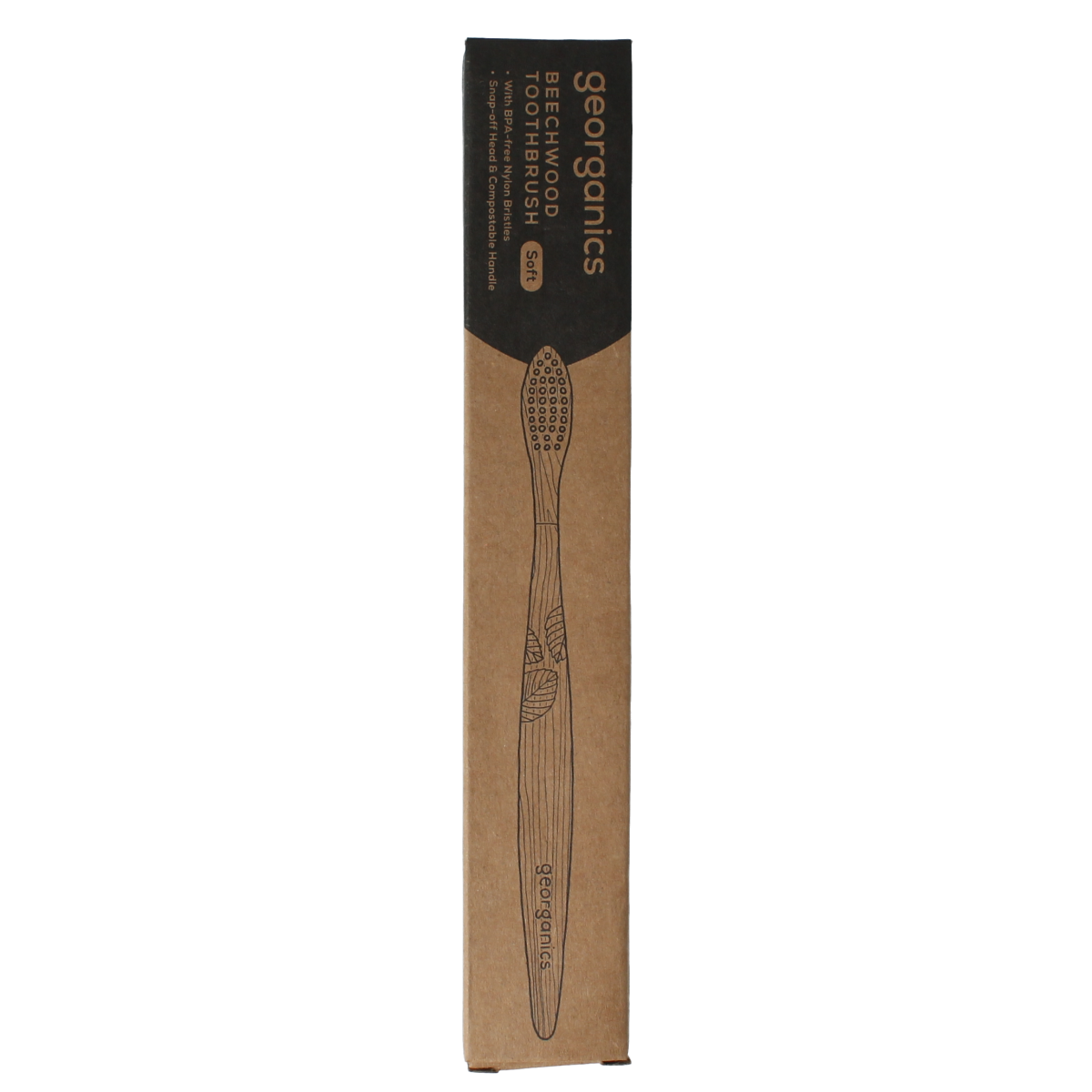 Georganics Toothbrush soft beechwood 1.00 Stuks