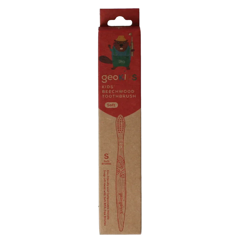 Georganics Toothbrush kids beechwood 1 Stuks