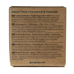 Georganics Toothpaste mineral powder english peppermint 60 Milliliter