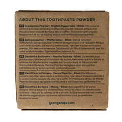 Georganics Toothpaste mineral powder english peppermint 60.00 Milliliter
