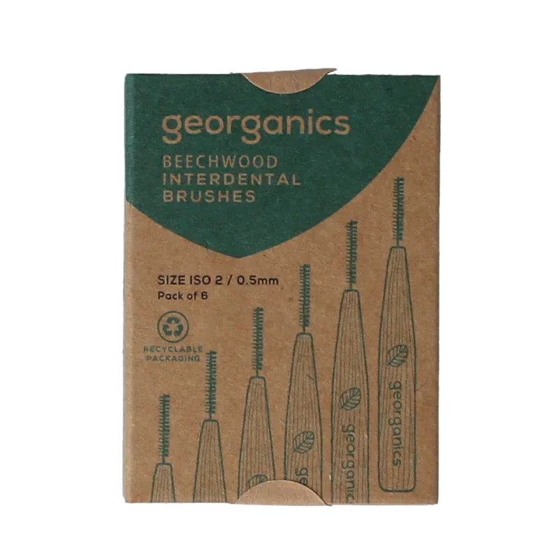 Georganics Interdental brush iso-2 beechwood 1 Stuks
