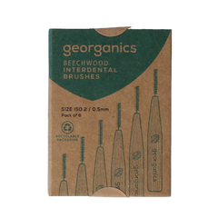 Georganics Interdental brush iso-2 beechwood 1 Stuks