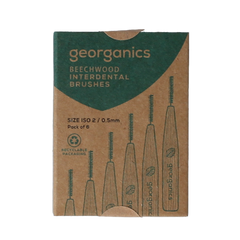 Georganics Interdental brush iso-2 beechwood 1.00 Stuks