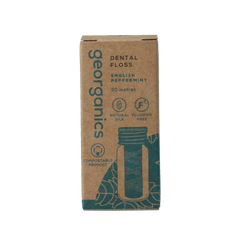 Georganics Dental floss english peppermint 30 meter 1.00 Stuks
