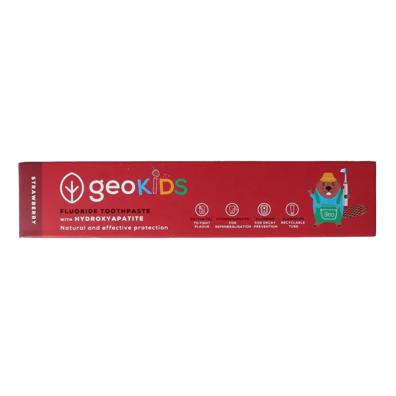 Georganics Toothpaste fluor kids strawberry tube 75 Milliliter