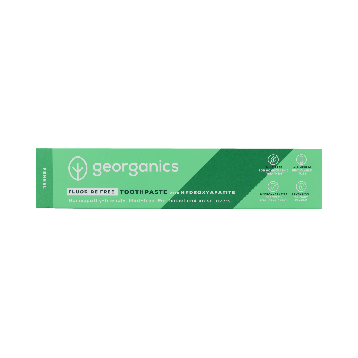 Georganics Fluoride Free Toothpaste Hydroxyapatite - Fennel 75.00 Milliliter