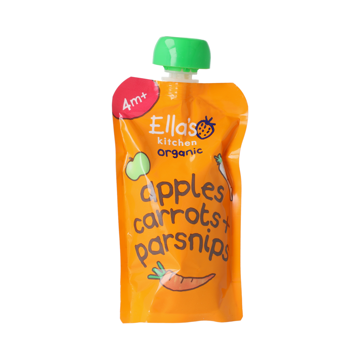 Ella's Kitchen Apples carrots & parsnips 4+ maanden knijpz bio 120.00 Gram