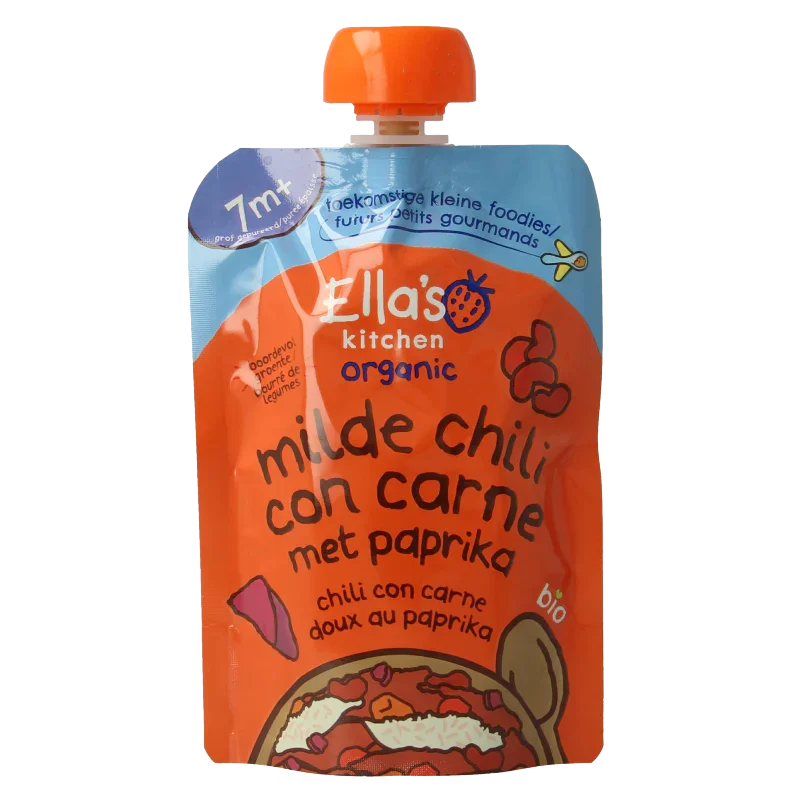 Ella's Kitchen Milde chili con carne met paprika 7+ maanden bio 130 Gram