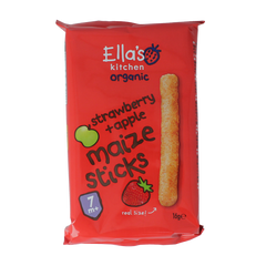 Ella's Kitchen Maize sticks aardbei/appel 7+ maanden bio 16.00 Gram