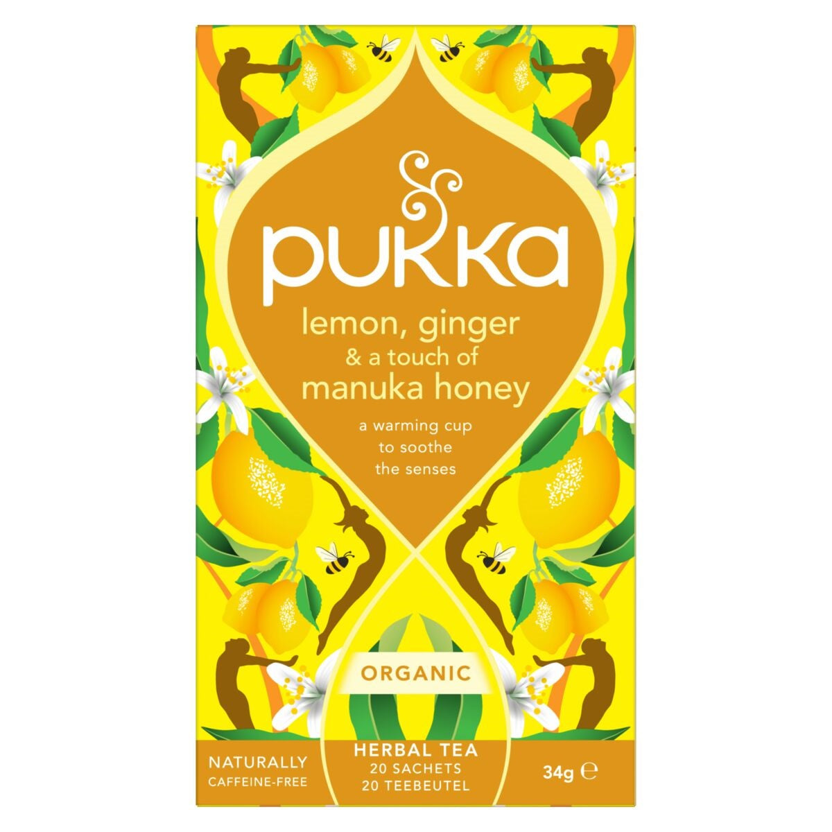 Pukka Lemon ginger touch of Manuka honey bio 20 Zakjes