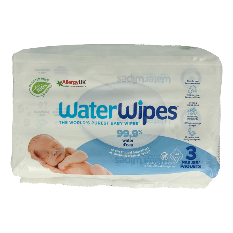 Waterwipes Babydoekjes 3-pack 144 Stuks