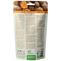 Purasana Curcuma poeder vegan bio 200 Gram