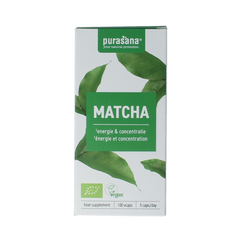 Purasana Matcha vegan bio 100 Vegetarische capsules