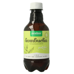 Purasana Kombucha matcha vegan bio 330 Milliliter