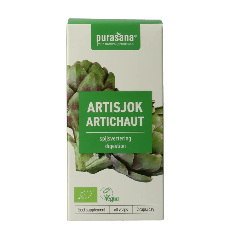 Purasana Artisjok vegan bio 60 Vegetarische capsules