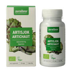 Purasana Artisjok vegan bio 60 Vegetarische capsules