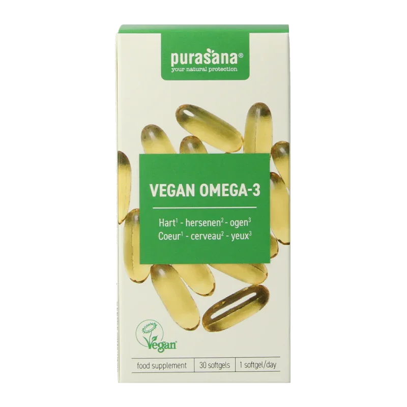 Purasana Vegan omega-3 algenolie 30 Softgels