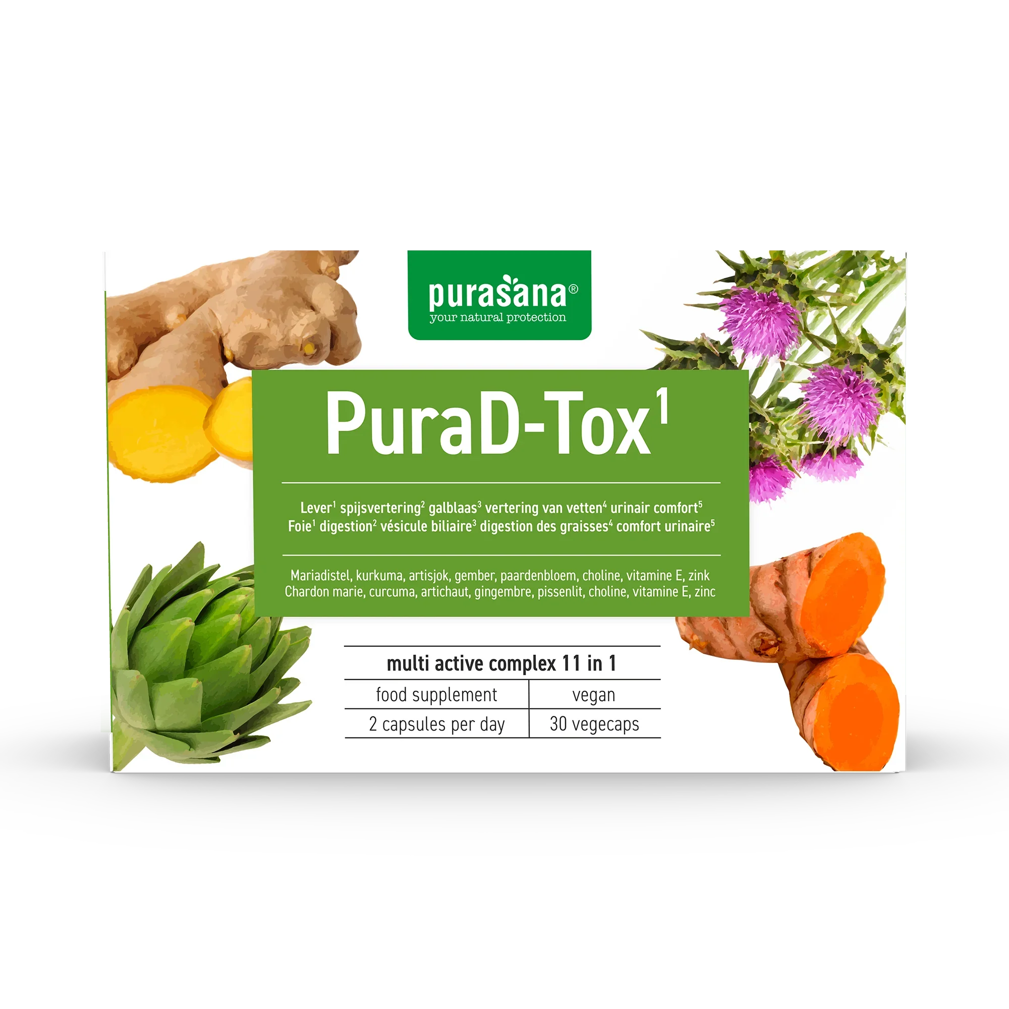 Purasana Purad-tox 30 Vegetarische capsules