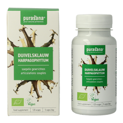 Purasana Duivelsklauw vegan bio 120 Vegetarische capsules