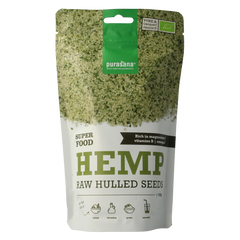 Purasana Gepeld hennepzaad hulled hemp seeds bio 200.00 Gram