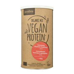 Purasana Proteine zonnebloem hennep pompoen cacao vegan bio 400 Gram
