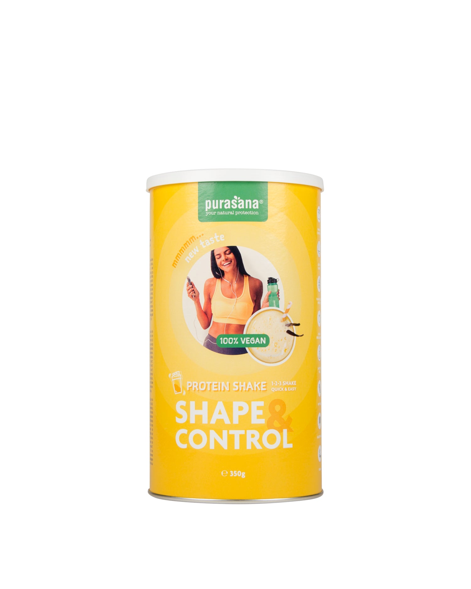 Purasana Shape & control proteine shake vanilla vegan 350 Gram