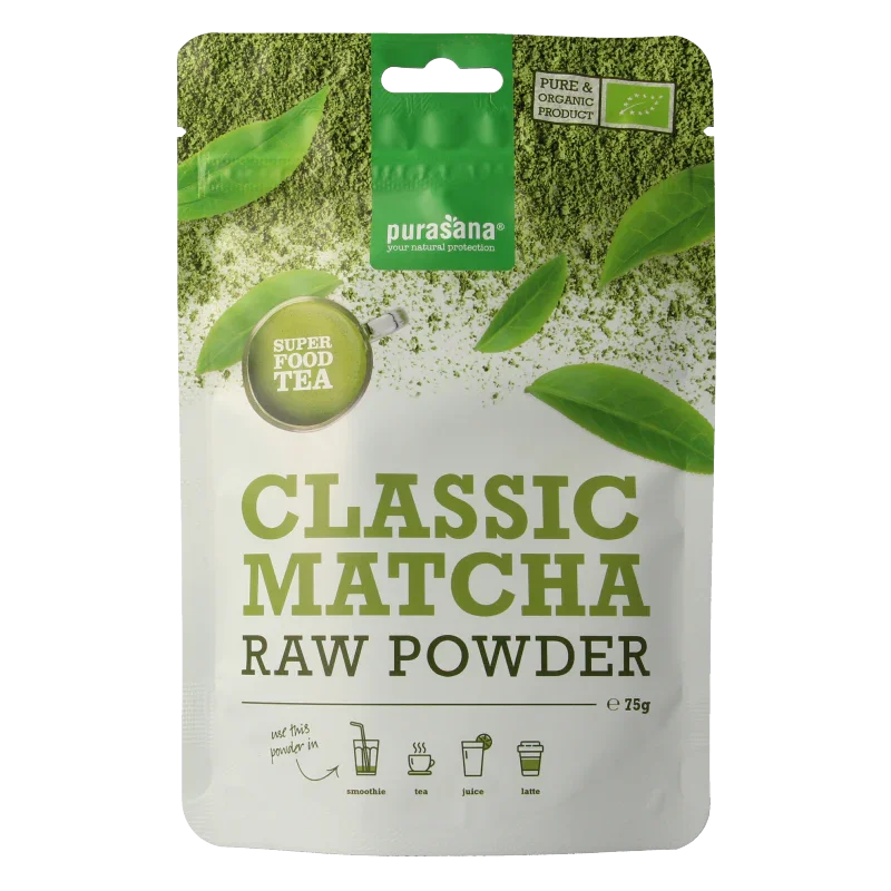 Purasana Matcha classic poeder vegan bio 75 Gram