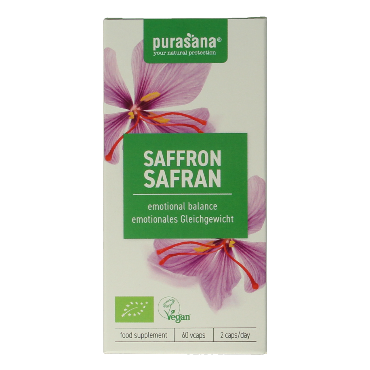Purasana Saffraan vegan bio 60.00 Vegetarische capsules
