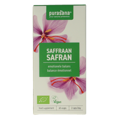 Purasana Saffraan vegan bio 60 Vegetarische capsules